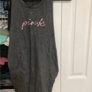 PINK Victoria's Secret Dark Gray Logo Tee